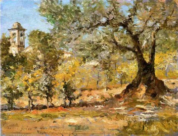  Chase Works - Olive Trees Florence impressionism William Merritt Chase scenery